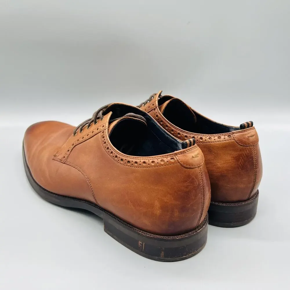 Cole Haan Shoes Mens 12 Brown Leather Grand OS Derby Oxford Dress Brogue Classic